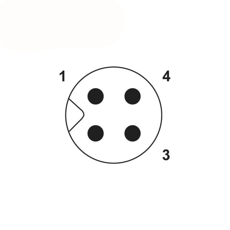 M5 3pins A code male straight front panel mount connector,unshielded,insert,brass with nickel plated shell